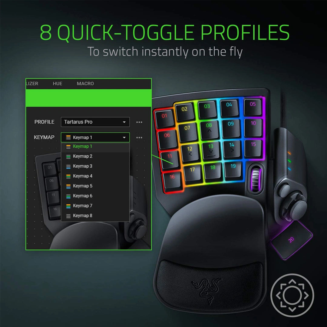 Razer Tartarus Pro Gaming Keypad with Analog Optical Keys and 32 Programmable Keys in Qatar Razer Tartarus Pro Gaming Keypad with Analog Optical Keys and 32 Programmable Keys in Qatar